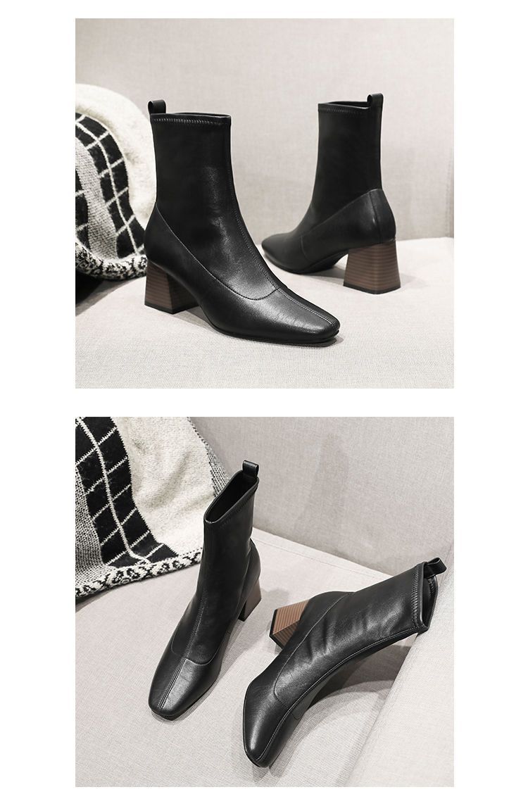 Stylish Minimalist Retro Design Womens Boots foto 2