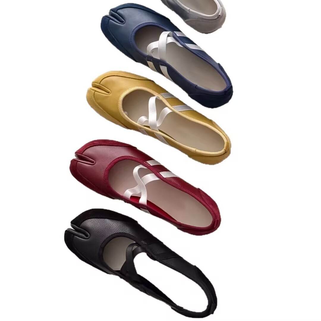 New Womens Flat-toe Clog Shoes With A Casual Cross-Strap Design And A Pig-Hoof Sole foto 4