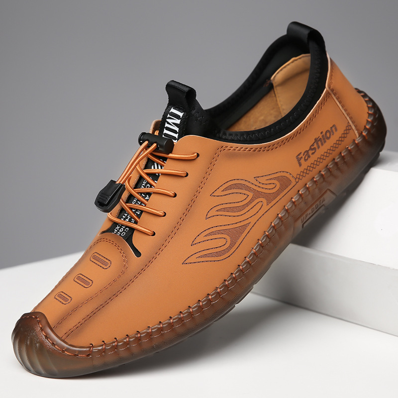 Men's Fashion Casual Soft Bottom Leather Shoes foto 3