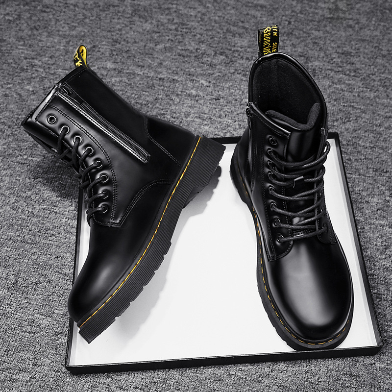 Martin Boots With Zipper Men's British Style foto 3