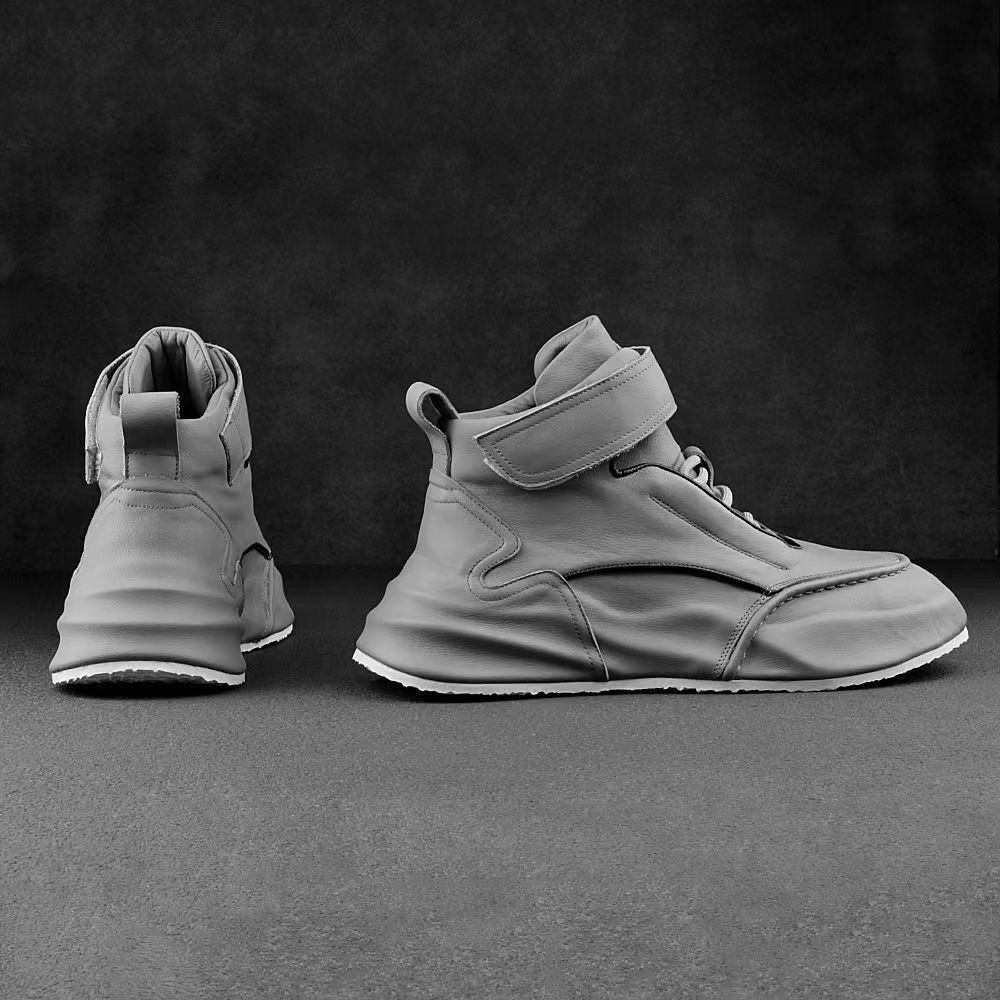 Men's Versatile Sports Fleece-lined Warm Leisure Leather Shoes foto 3