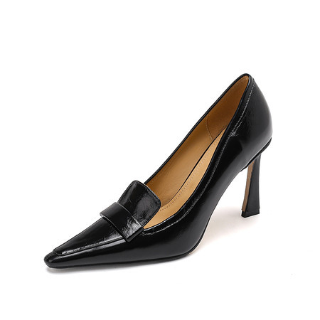 Pointed-toe Authentic Leather Pumps Women's Stiletto Heels foto 3
