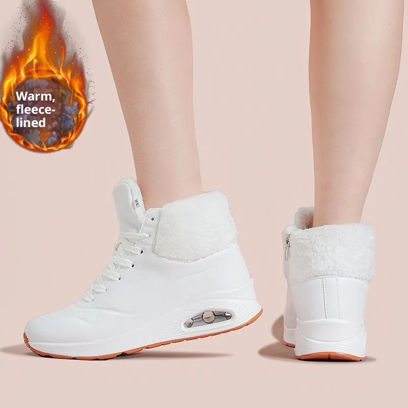 Warm Fleece-lined Women's Thick-soled Air-cushion Anti-slip Snow Boots foto 5