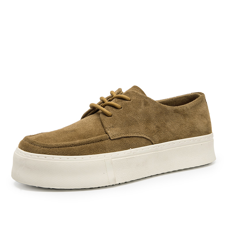 Thick Bottom Hight Increasing Board Suede Lace-up Casual Shoes foto 3