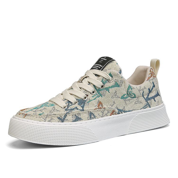 Men's Breathable Canvas Shoes Trendy Lightweight Soft Sole foto 3