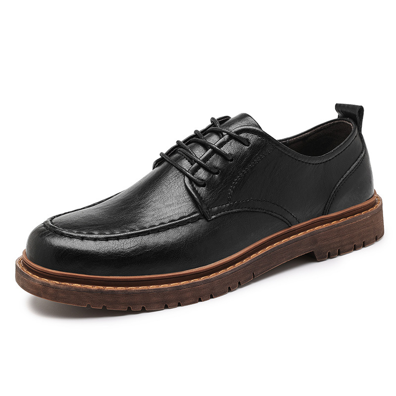 Tooling Casual Leather Shoes All-matching British Leather Shoes foto 4