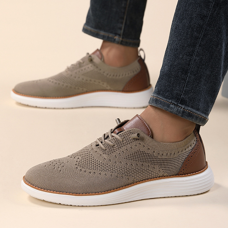 Casual Men's Breathable Flyknit Shoes foto 4