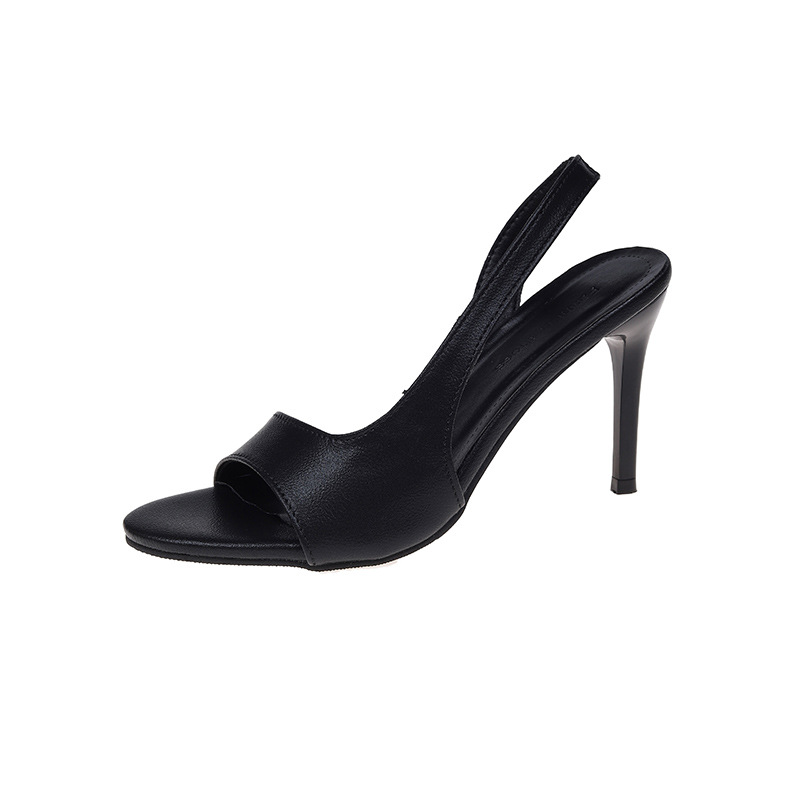 Summer New Style Pointed Toe French Style Plus Size Outer Wear High Heel Sandals For Women foto 3