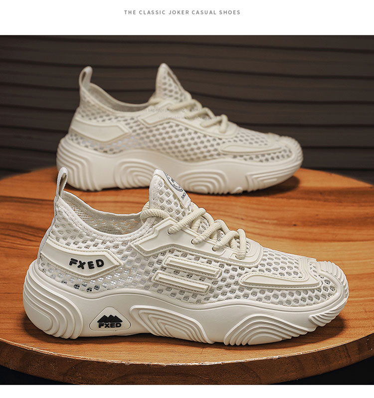 Men's Shoes Breathable Hollowed Casual Conditioning Slippers Deodorant Sneakers foto 5