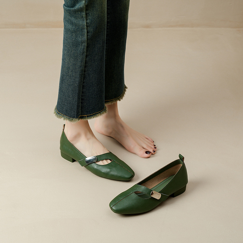 Soft-soled Womens Mary Jane Leather Shoes foto 3
