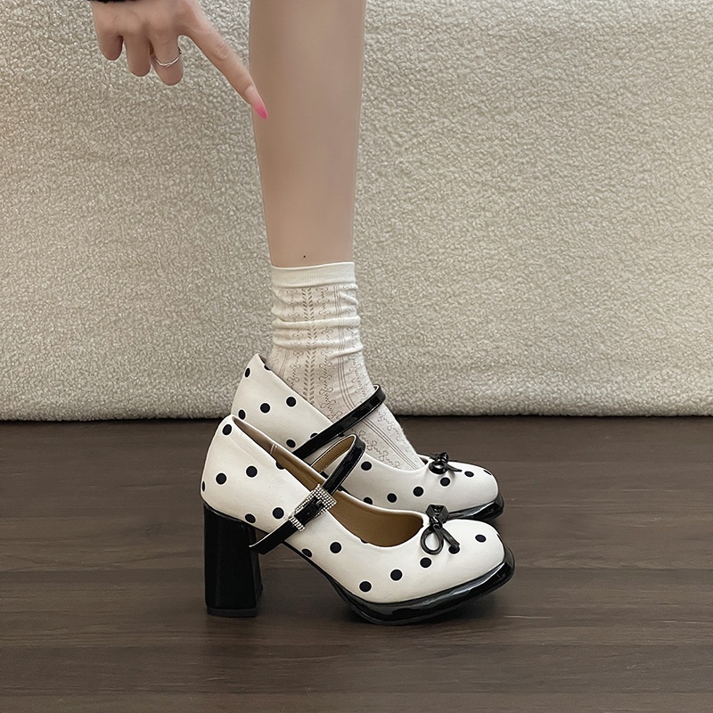 Winter Chunky-heel Thick-soled Slingback Chanel-style High Heels foto 4