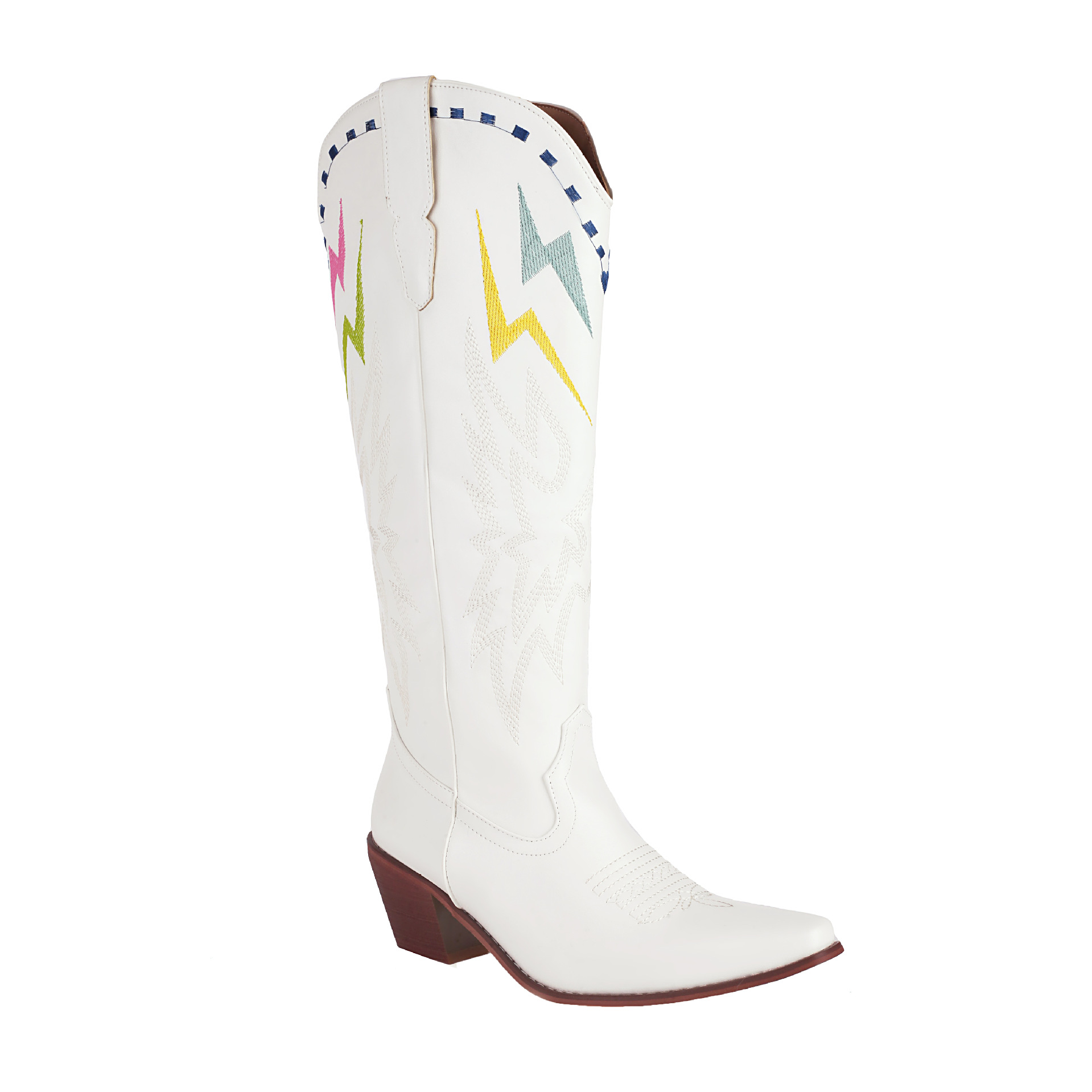 Lightning Embroidery Knee-high Boots Women foto 5