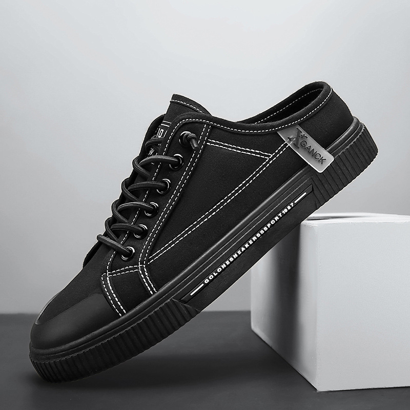 Men's Versatile Casual Sneakers Heelless Canvas Shoes foto 2