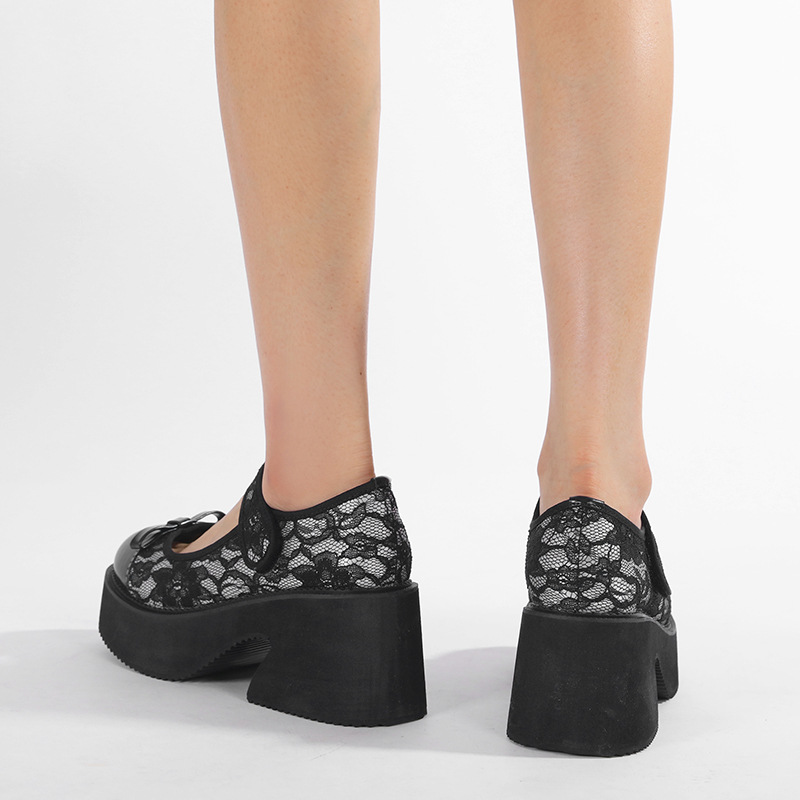 Waterproof-platform High-heeled Mary Jane Women's Shoes foto 4