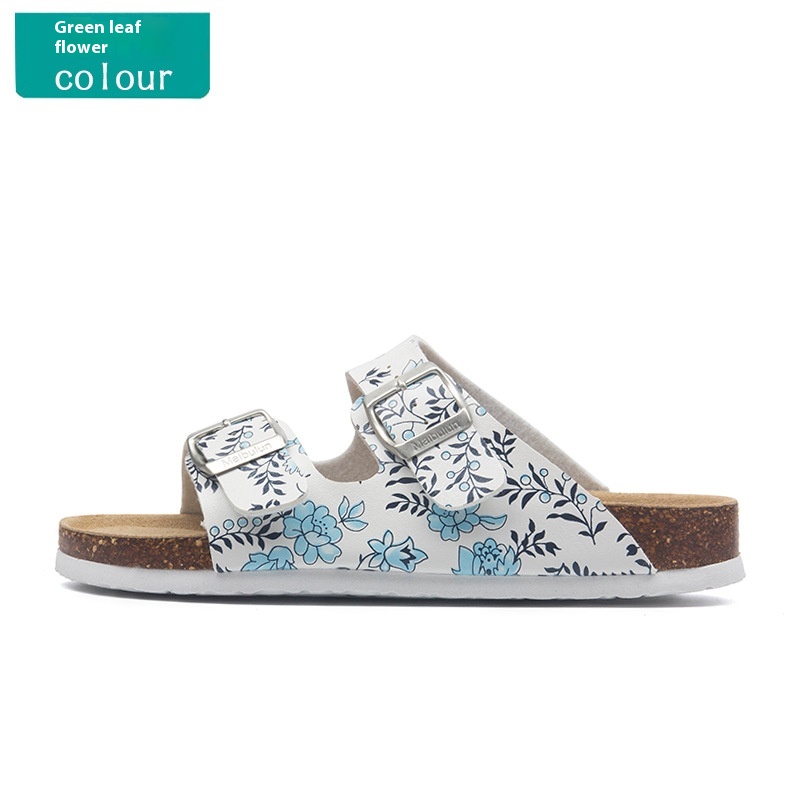 Buckle Flat Cork Slippers Same Beach Buckle Sandals foto 3