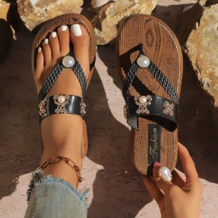 Women's Flip-flops Fashionable New Style For Outdoor Wear With Flower Design foto 3