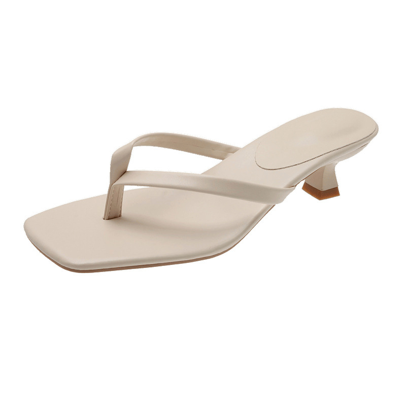 Women's Flip-flops Square Toe Stiletto Heel Sandals foto 4