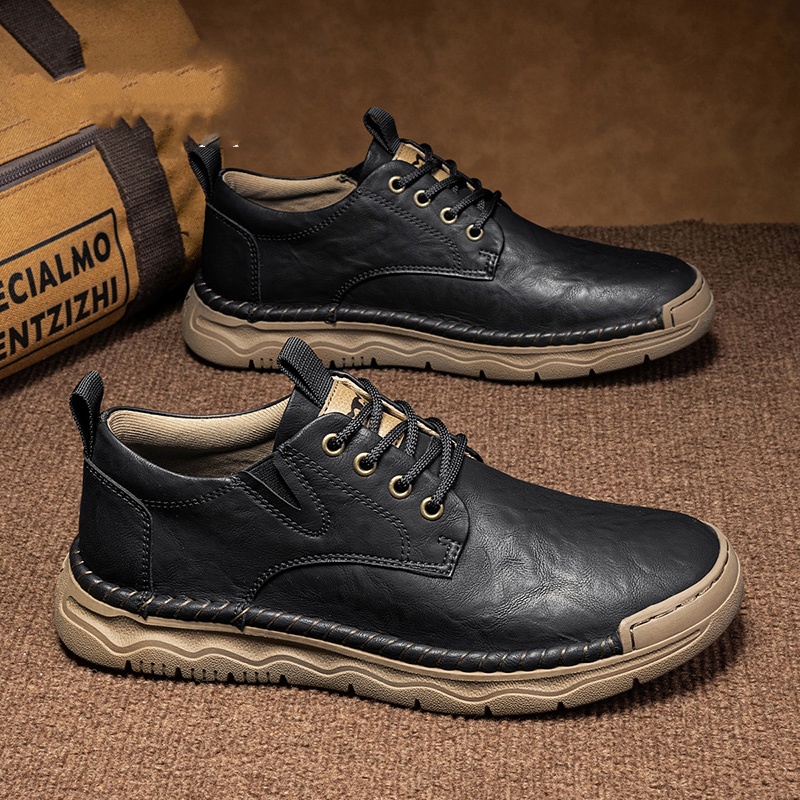 New Autumn And Winter Business Vintage Casual Leather Shoes Men's foto 2