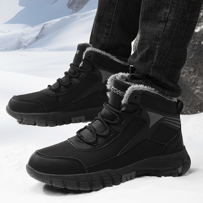 Thickening Exercise Waterproof Cold-resistant Warm High-top Cotton Boots foto 3