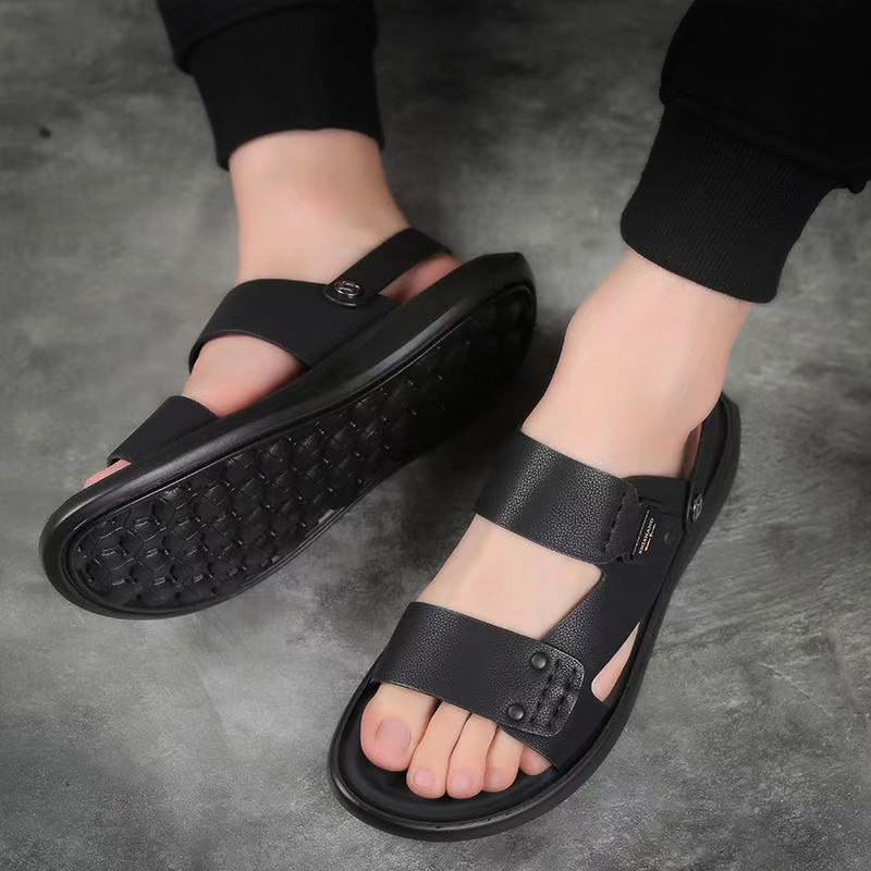 Men's Fashion Casual Breathable Cowhide Sandals foto 3