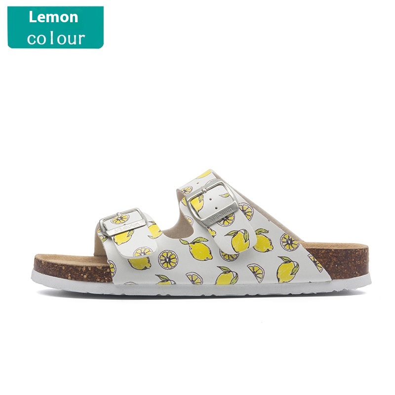 Buckle Flat Cork Slippers Summer Same Beach Buckle Sandals foto 4