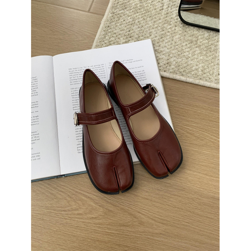 Split-toe Pig Trotter Shoes Women's Soft Sole Retro Mary foto 2