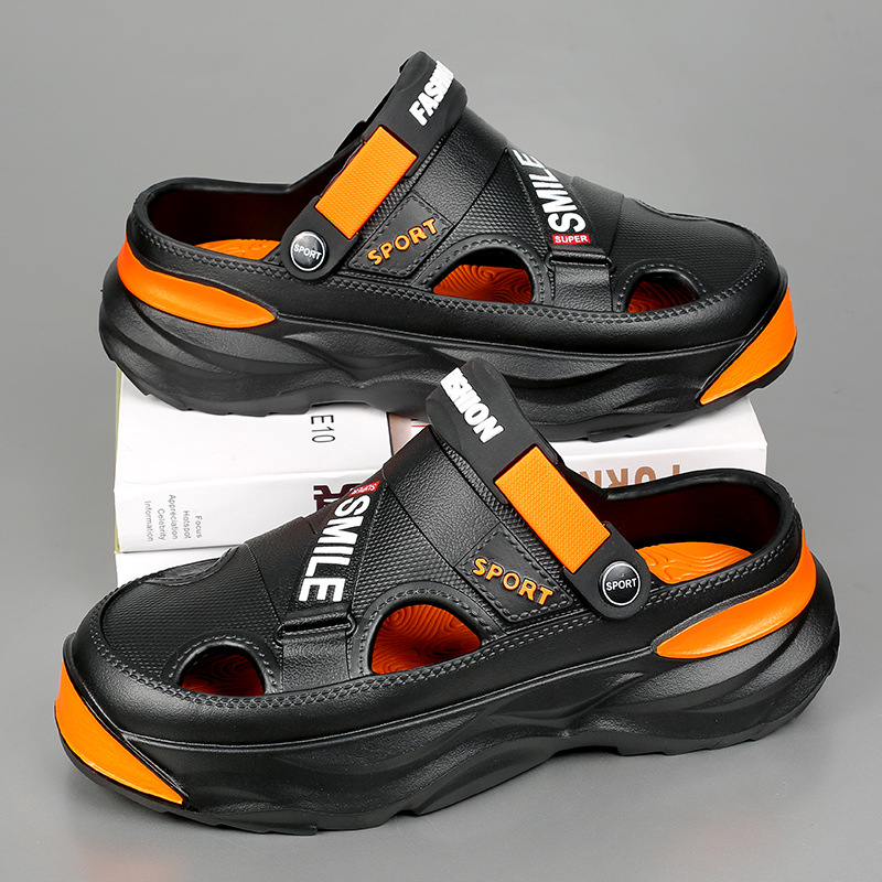 Beach Sandals Summer Men's Platform Non-slip Dual Purpose Sandals Outer Wear Outdoor Large Size Hole Shoes foto 2