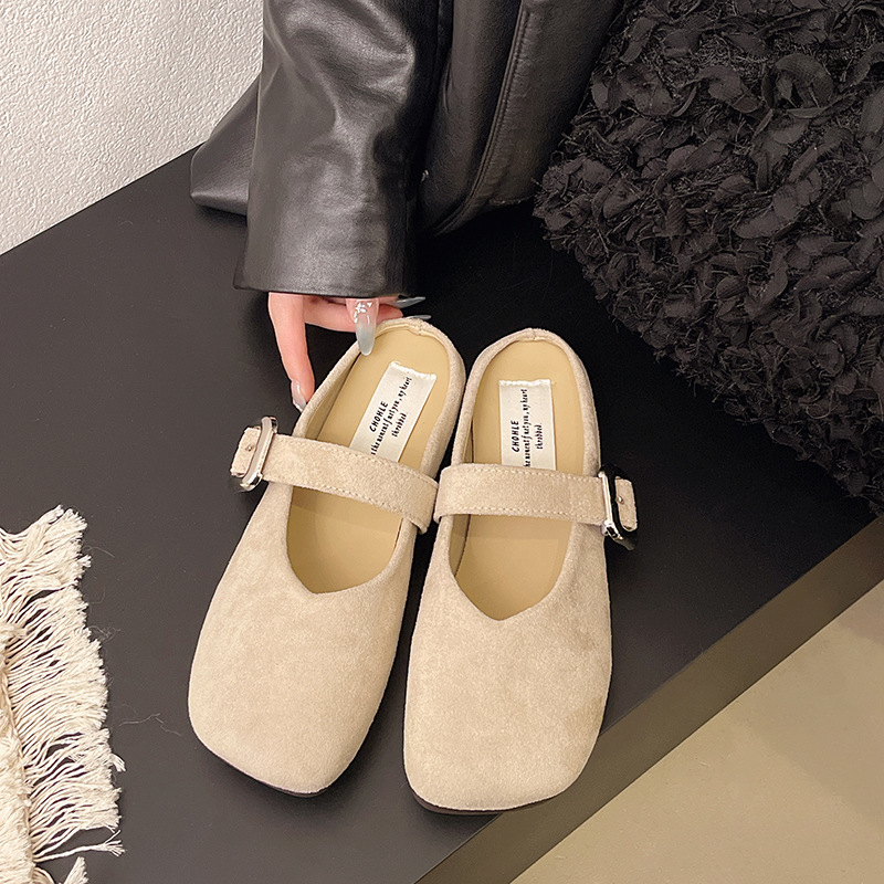 Women's Flat Beautiful Closed Toe Half Slippers foto 3