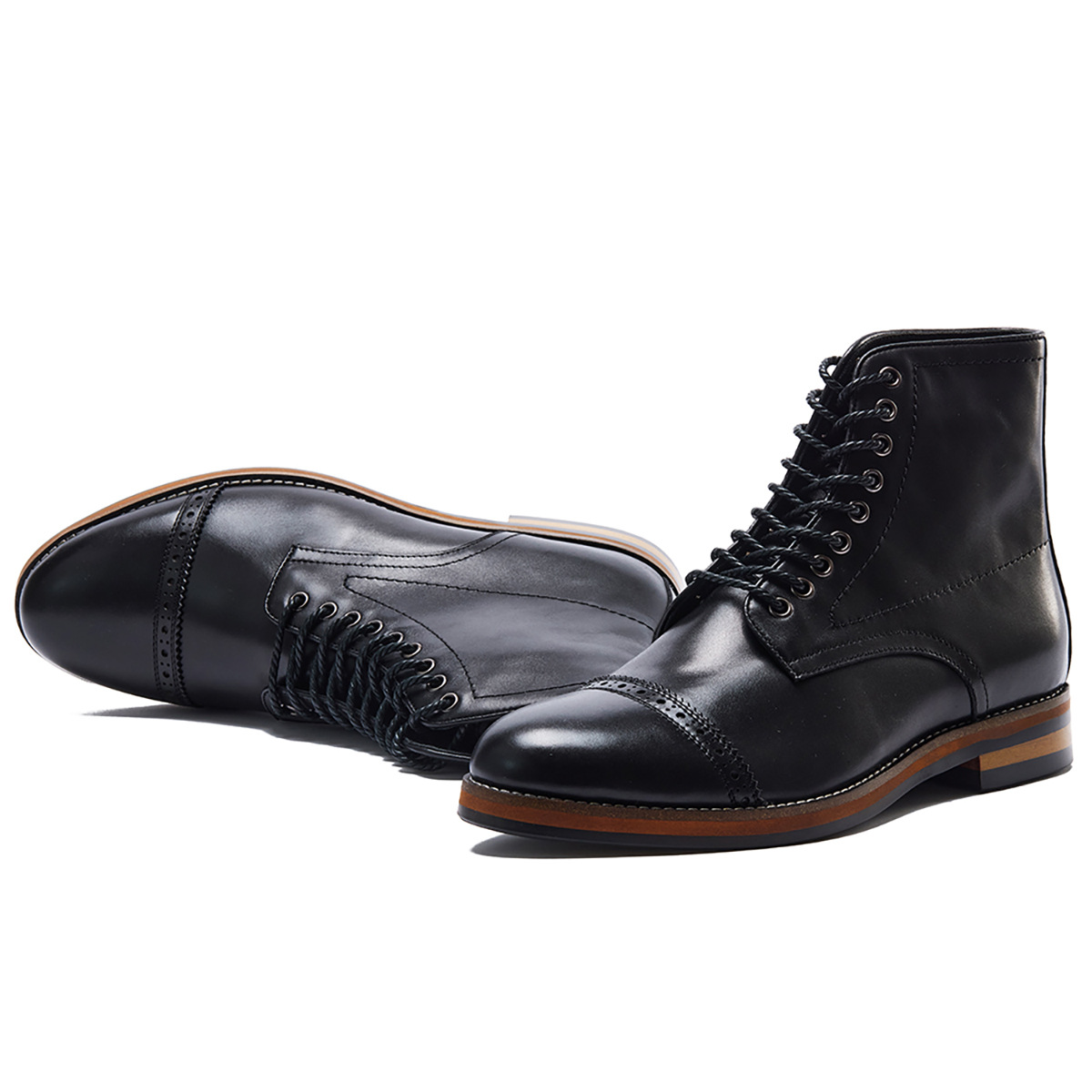 Brown High Street Mid-Top Martin Boots Men foto 2