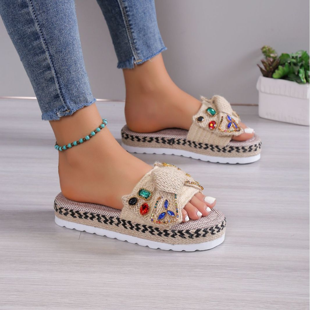 Women's Platform Sandals Beach Bow foto 3