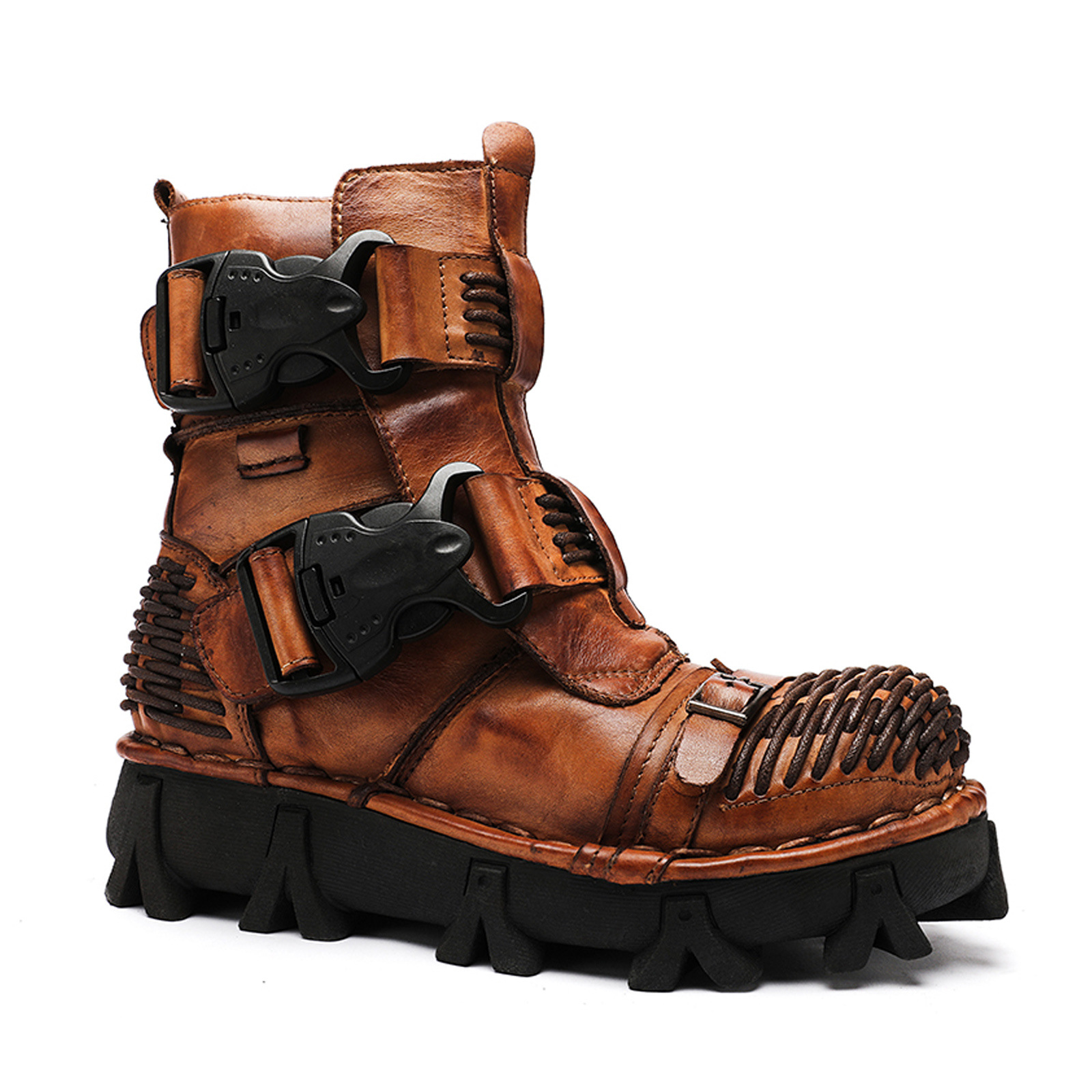 Cowhide Motorcycle Shoes Workwear Men's Boots foto 4