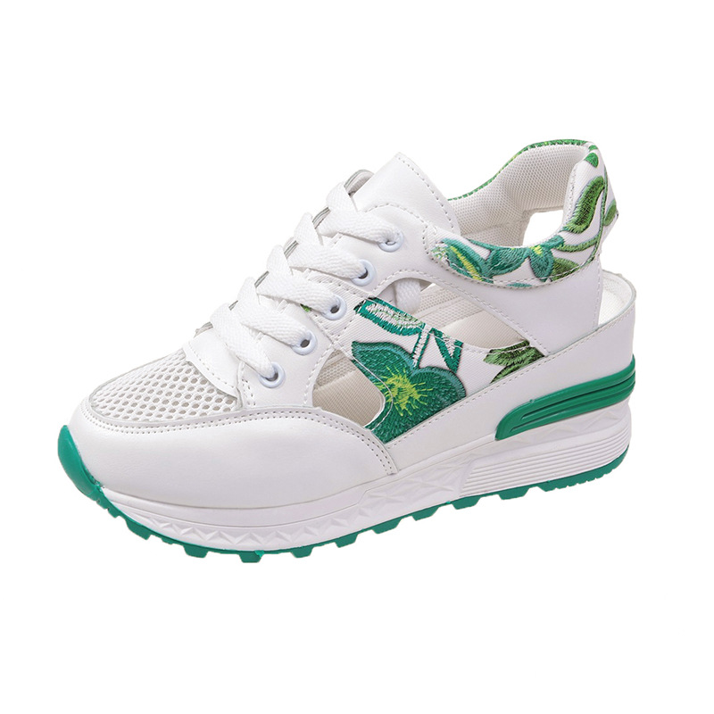 Baotou Hollowed-out Breathable Mesh Thick-soled Sneakers foto 2