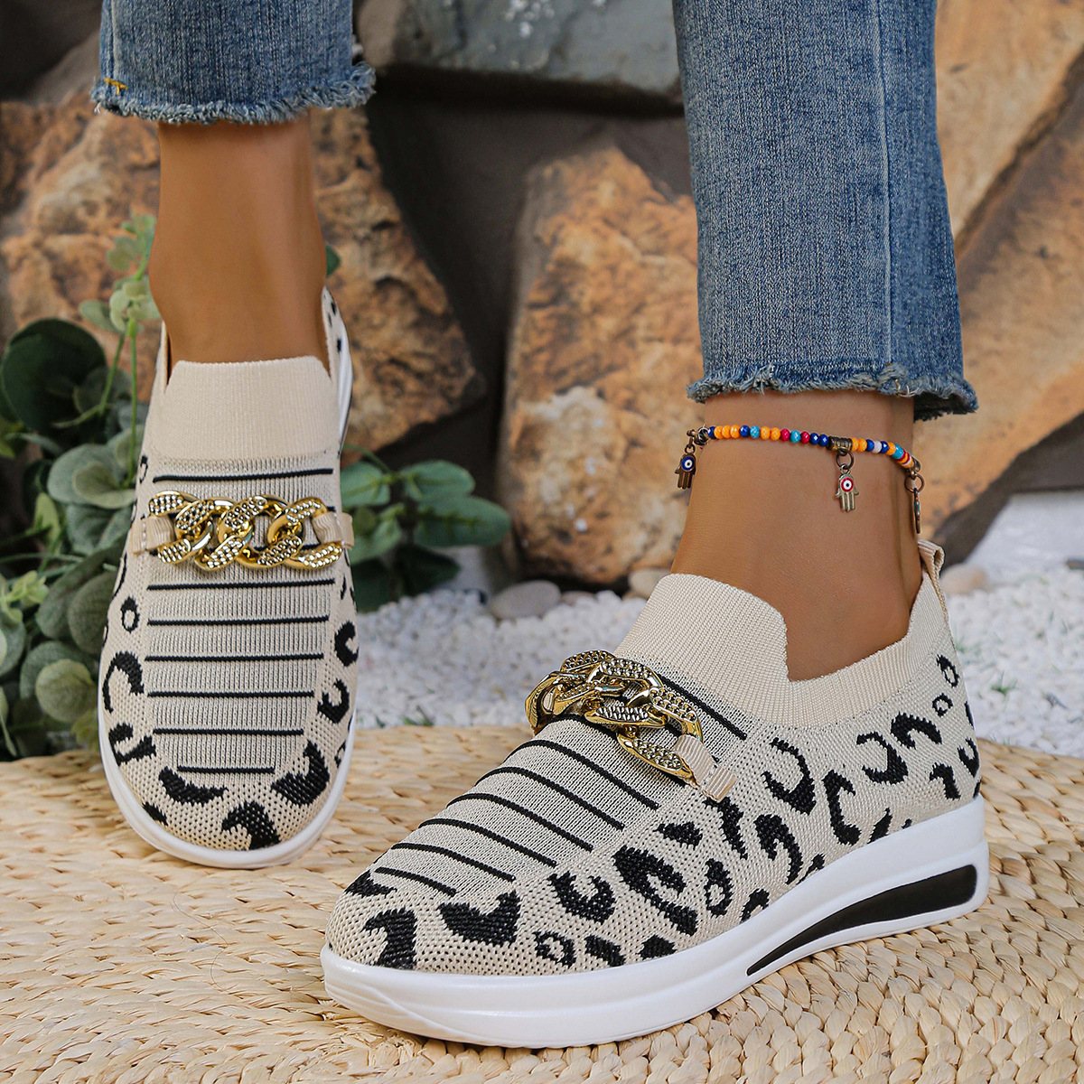 Flat Slip-on Loafers Large-size Casual Breathable Sneakers foto 2