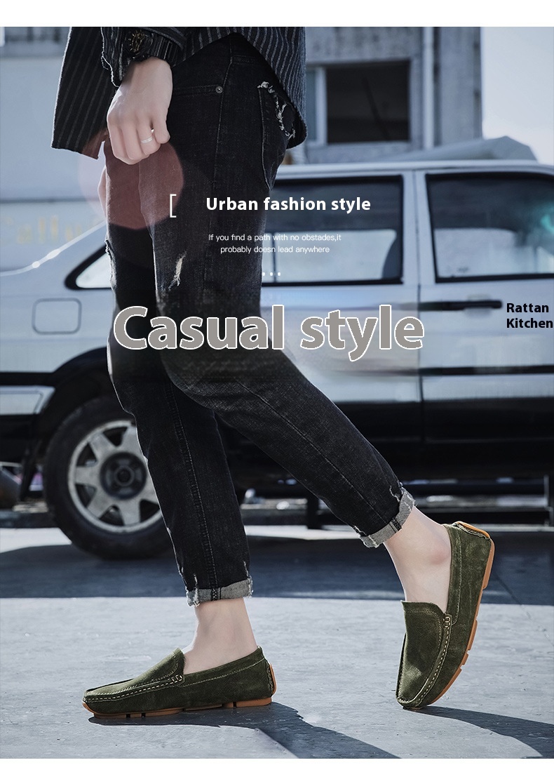 Casual Simple All-matching Genuine Leather Matte Fashion Handmade Stitching Comfortable And Breathable foto 2
