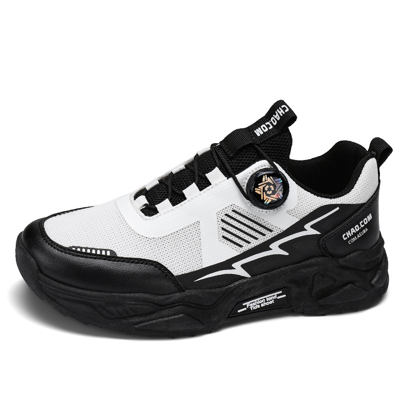 Leather Surface Men's Mesh Breathable Sports Low-top Shoes foto 4