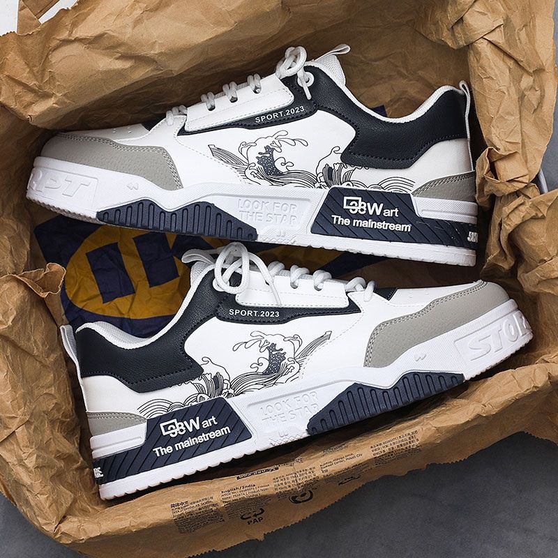 Multifunctional White Sneakers With A Hidden Heel For Effortless Height Enhancement foto 5