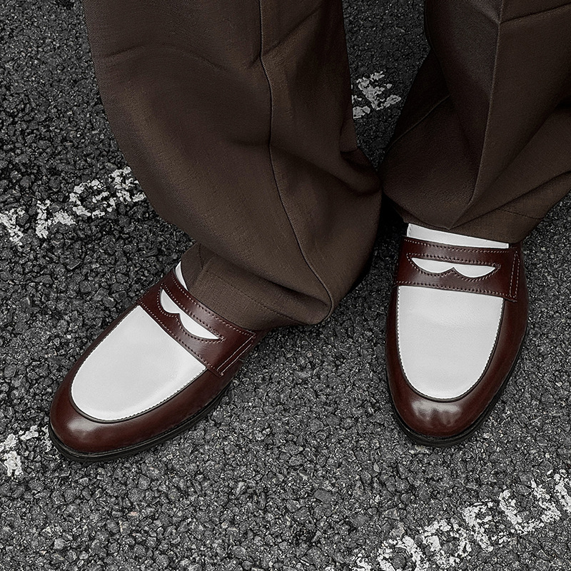 New Stylish All-match Mens Slip-on Casual Leather Shoes foto 5