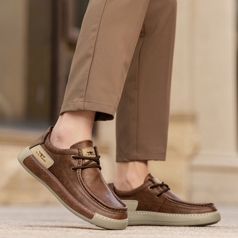 New Autumn Business British Leather Shoes Men's Casual Sports Slip-on foto 3