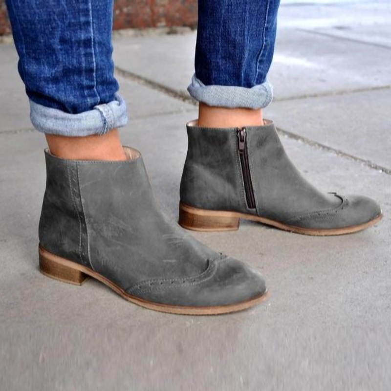 Korean-style Plus-size Versatile Womens Ankle Boots foto 2