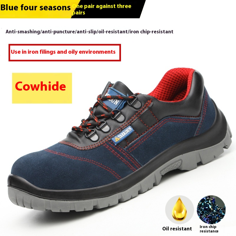 Breathable And Anti Smashing Steel Toe Work Shoes foto 2