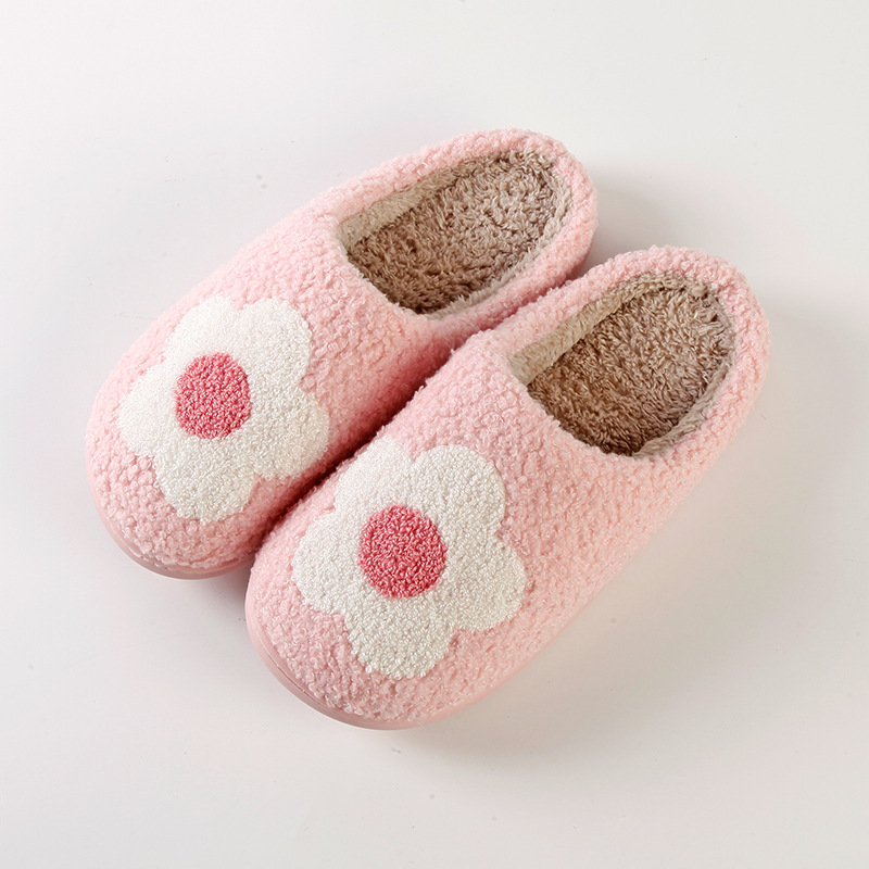 Cozy Home Flower-Eye Warm Winter Cotton Slippers foto 4