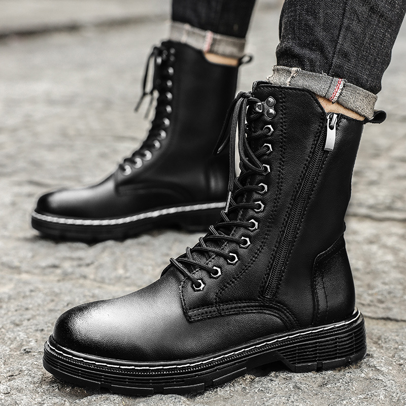 Autumn And Winter Plus Size Men's Long High-top Martin Boots foto 2