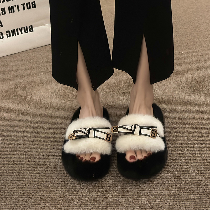 Versatile Furry Cotton Slippers For Womenperfect For Fall And Winter Wear foto 4
