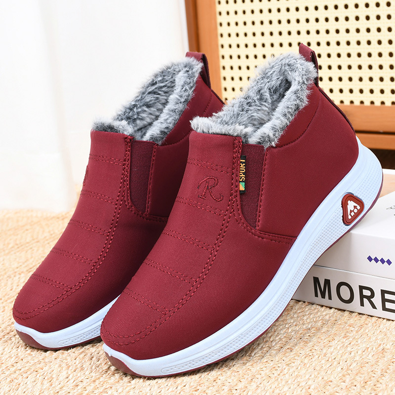 Winter Fleece-lined Thickened Middle-aged And Elderly Thermal Non-slip Cotton-padded Shoes foto 2