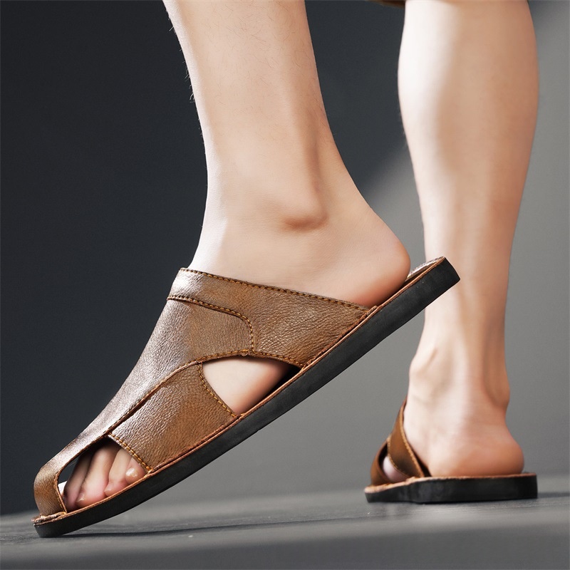 Hand-stitched Casual Mens Beach Sandals foto 4
