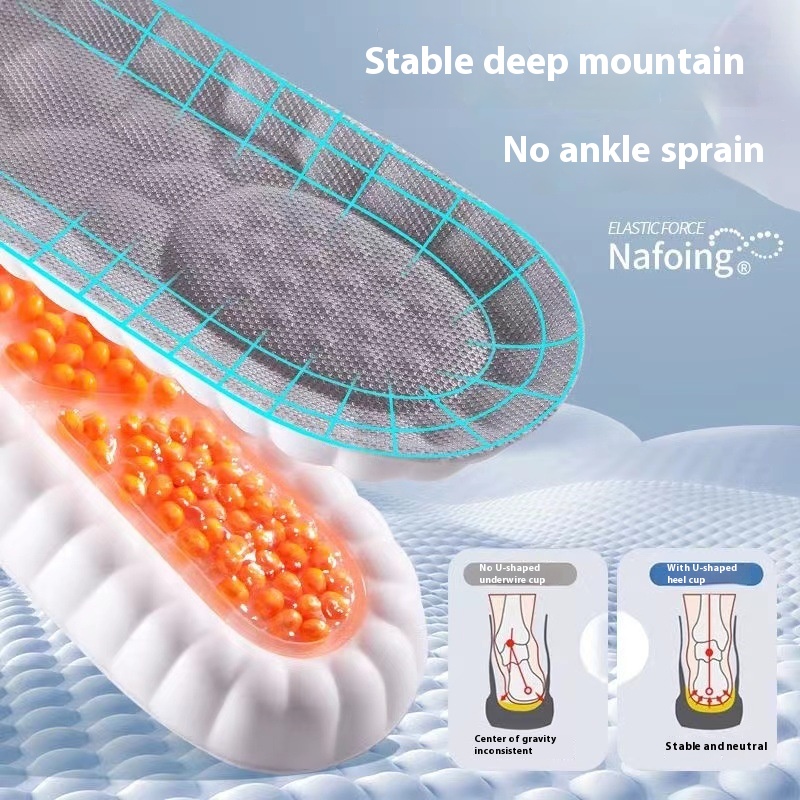 Men's Soft Bottom Sweat-absorbent Breathable High Elastic Shock-absorbing Sports Insole foto 4