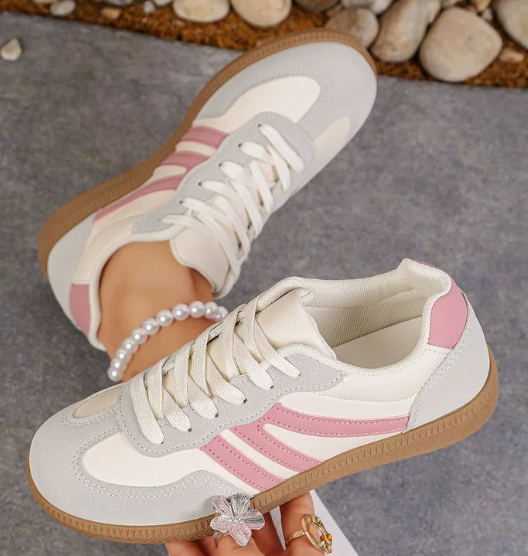 European And American Retro Color-Block Flat Shoes For Women foto 2