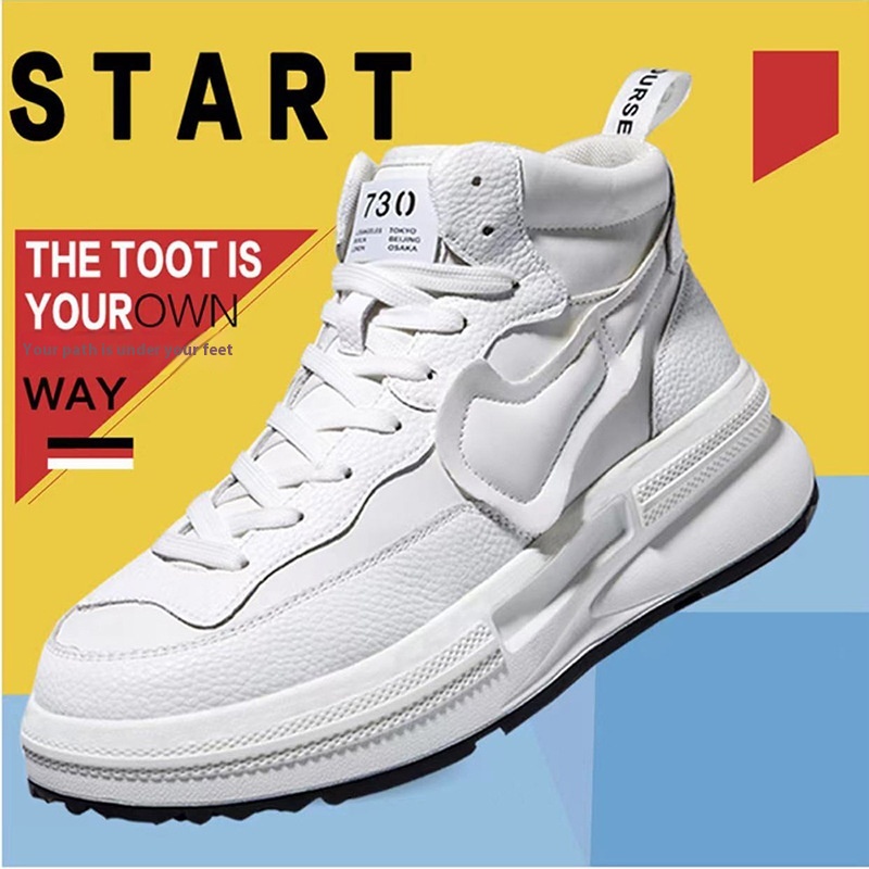 Men's Fleece-lined Warm Leisure Comfortable White Shoes foto 2