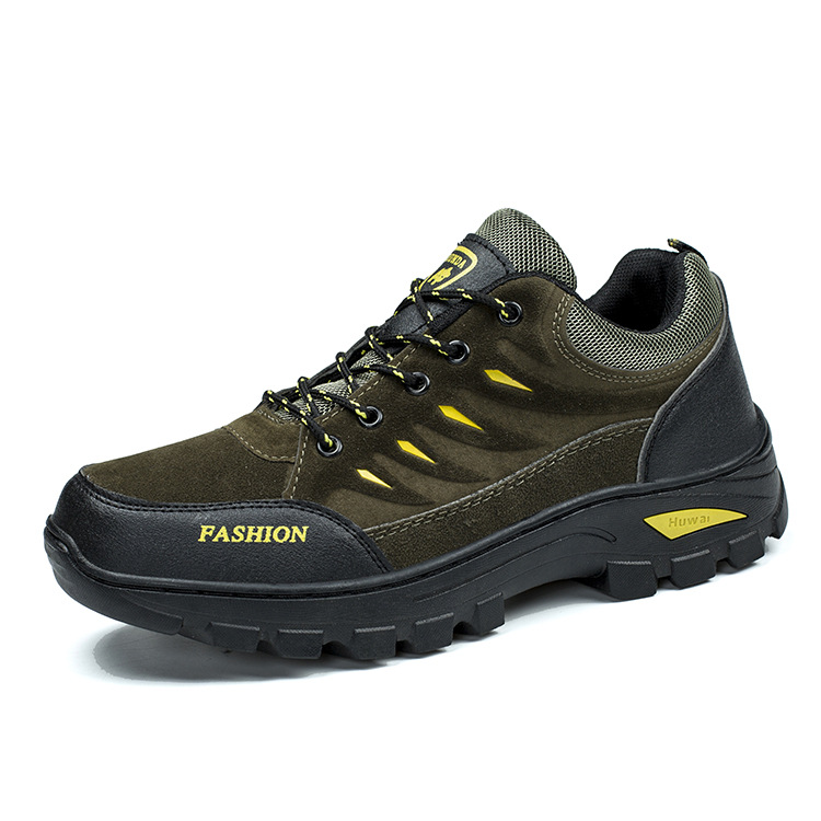 Men's Hiking Work Shoes Casual Breathable Lace-up Sneakers Outdoor Running Sports Shoes foto 2