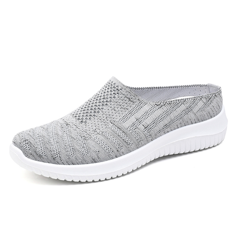 Plus Size Toe Cap Semi Slipper Breathable Soft Bottom Casual Mom Shoes Outdoor Slippers foto 4